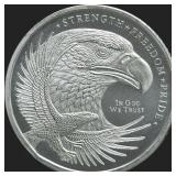 1/10 oz Fractional Silver Eagle Bullion Round