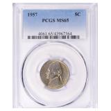 1957 Jefferson Nickel PCGS MS-65 (Toned)