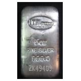 Italian Five Troy Ounce .999 Fine Silver Bar