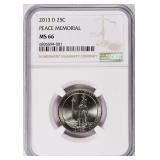 2013-D ATB Quarter Perrys Memorial NP NGC MS-66