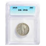 1919 Standing Liberty Quarter ICG VF-20
