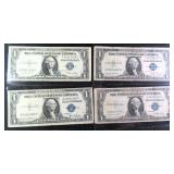 Four (4) 1935 $1 Silver Certificates