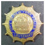 Vintage City of New York Police Lieutenant Badge