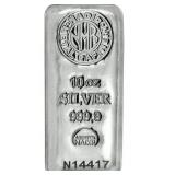 TEN oz .9999 Fine Silver Bar Nadir