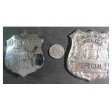 TWO (2) Badges: Ramsey Police Special and Downey