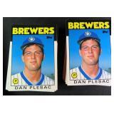 Ninety-Two (92) Dan Plesac 1986 Topps Rookie Cards