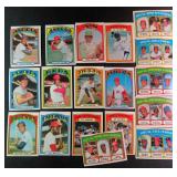 Eighteen (18) 1972 Topps Baseball Cards incl.