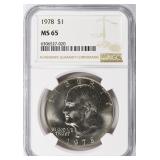 1978 Eisenhower Dollar NGC MS-65