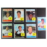 SEVEN (7) 1964 Topps Baseball Cards