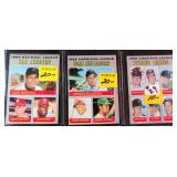 Three (3) 1970 Leaders Baseball Cards, Topps