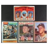 Four (4) Vintage Baseball Cards incl. Hank Aaron,