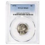 1974 Jefferson Nickel PCGS MS-65