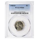 1968-D Jefferson Nickel PCGS MS-66 (Toned)