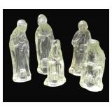 Vintage Glass Nativity, Partial Baby Jesus Gone