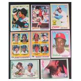 Eight 1978 Baseball Cards incl Dale Murphy (RC)