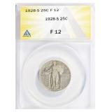 1928-S Standing Liberty Quarter ANACS F-12