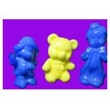 Three (3) Art Glass Figures