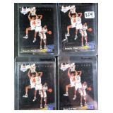 Four (4) 1992-93 UD #1b Shaquille O'Neal RCs
