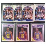 SEVEN (7) 1989-90 Karl Malone Cards, Mailman