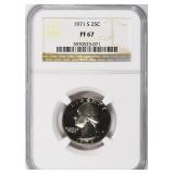 1971-S Washington Quarter NGC Proof-67