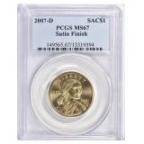 2007-D Sacagawea Dollar Satin Finish PCGS MS-67