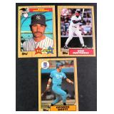 Three (3) 1987 Topps Tiffany (Glossy) Cards