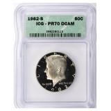 1982-S Kennedy Half Dollar ICG Proof-70 DCAM
