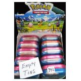 TEN (10) EMPTY TINS (no contents) and Store