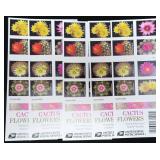 One Hundred (100) CACTUS FLOWERS Forever Stamps