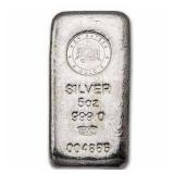 Five oz. Emirates .999 Fine Silver Cast Bar