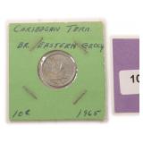 1965 British Caribbean Terr. Dime