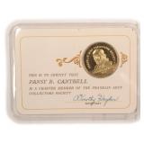 Gold Plated Sterling Silver Franklin Mint Medal