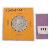 Silver 1947 Panama 1/4 Balboa