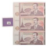 10,000 Iraqi Dinar Notes with Saddam Hussein