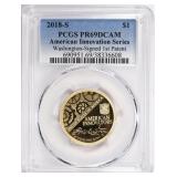 2018-S Washington S. 1st Patent PCGS Proof-69 DCAM