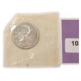 SILVER 1965 Canadian ï¿½Mooseï¿½ Quarter