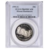 1991-S Mnt Rushmore Clad Half $ PCGS Proof-69 DCAM