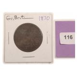 1870 Great Britain One Cent