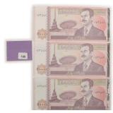 10,000 Iraqi Dinar Notes with Saddam Hussein