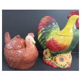 Rooster & Hen Cookie Jars