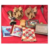 Recipe Box, Wooden Bow Wall hangers, Cook