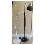 TWO (2) LED Floor Lamps (one with magnifier)