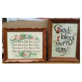 Water Color and Needle Point