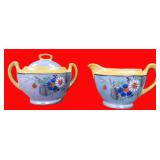 Vintage Luster Ware Cream and Sugar