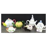 Six (6) Tea Pots incl. Mini