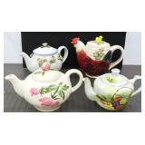 Four (4) Tea Pots