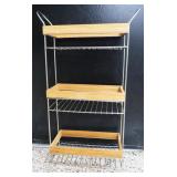 Metal and Wood Bamboo Wood Shelf