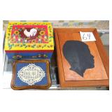 Silhouette on Board, Rooster Box and