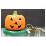 Vintage Light Up Jack-O-Lantern on Base