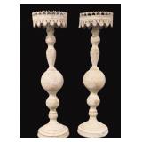 pair of metal candle holders, 22.5'H